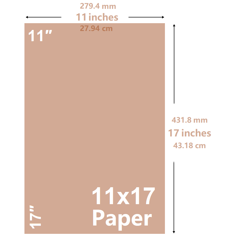 11x17 Paper Size Name Dimensions In Inches Mm Cm Pixels