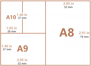 A8, A9, A10 Paper Size - dimensions in inches, mm, cm, pixels